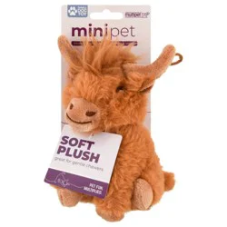 MiniPet Soft Plush Highland Cow Small Dog Toy - 1 Each