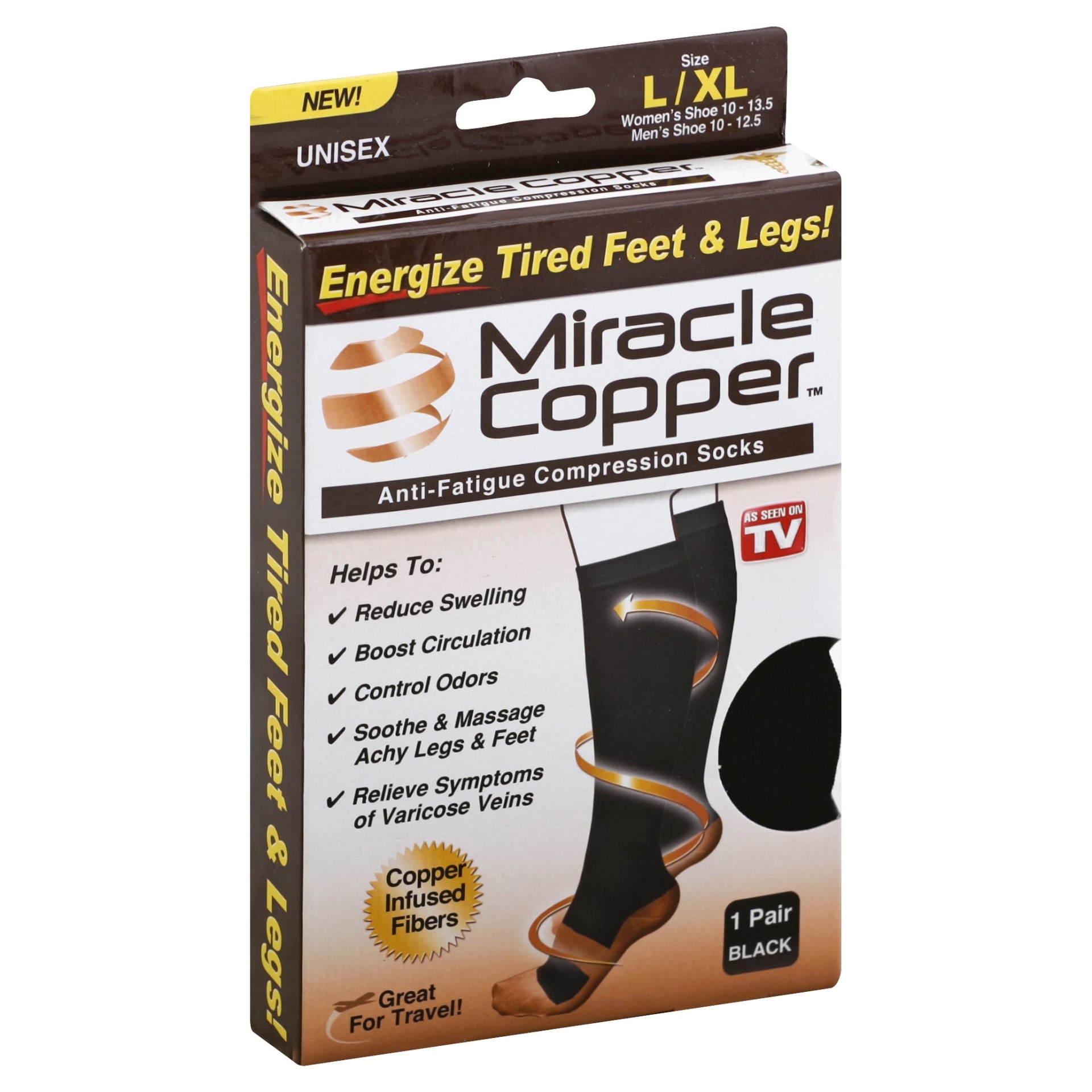 slide 1 of 1, Miracle Copper Socks 1 ea, 1 ea