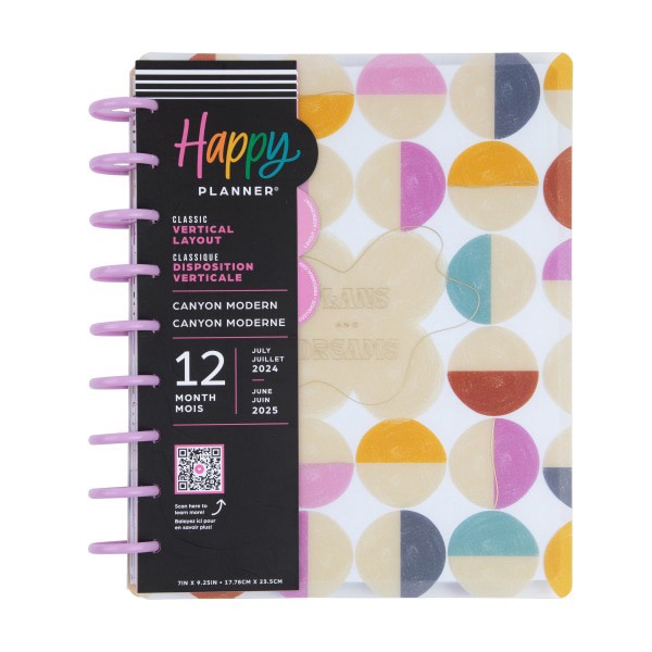 slide 10 of 10, 2024 Happy Planner Monthly/Weekly Classic Happy Planner, 7"" X 9-1/4"", Canyon Modern, July 2024 To June 2025, 1 ct