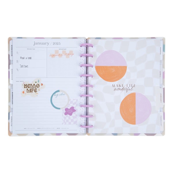 slide 8 of 10, 2024 Happy Planner Monthly/Weekly Classic Happy Planner, 7"" X 9-1/4"", Canyon Modern, July 2024 To June 2025, 1 ct