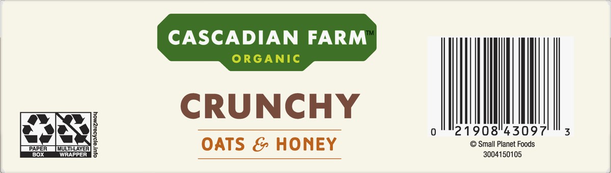 slide 11 of 13, Cascadian Farm Organic Crunchy Oats & Honey Granola Bars 5 ea, 10 ct; 1.42 oz