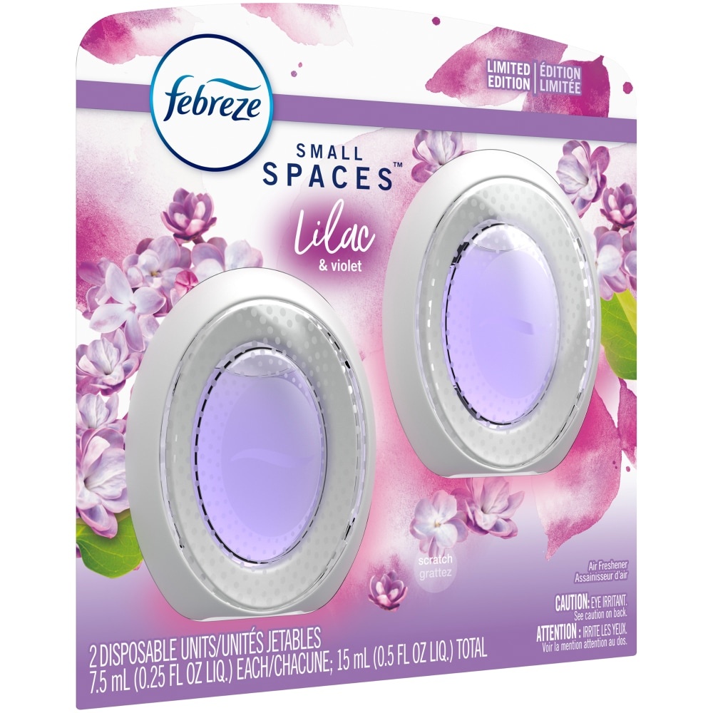 slide 1 of 4, Febreze Odor-Eliminating Small Spaces Air Freshener - Lilac & Violet, 2 ct