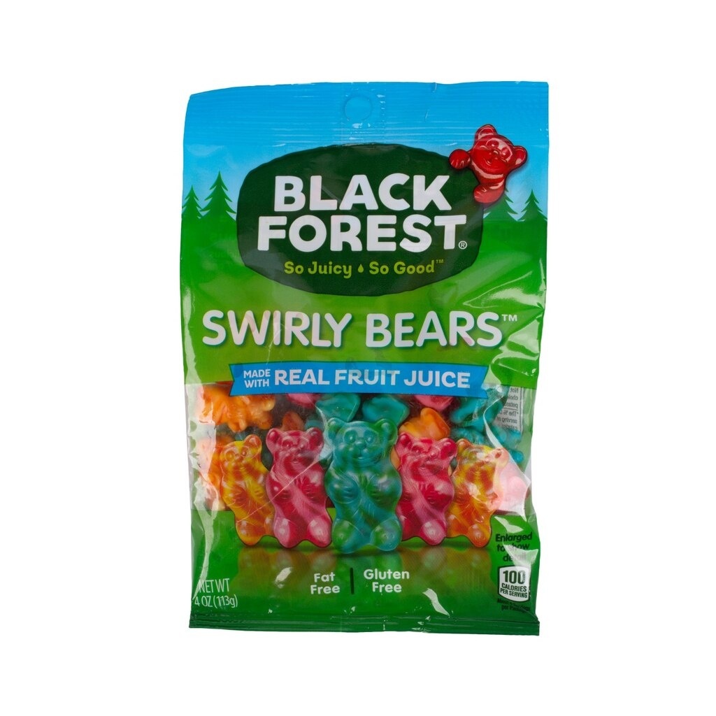 slide 1 of 1, Black Forest Swirly Gummy Bears, 4 oz