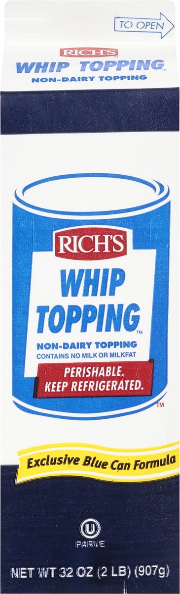 slide 3 of 9, Rich's Non-Dairy Whip Topping 32 oz, 32 oz