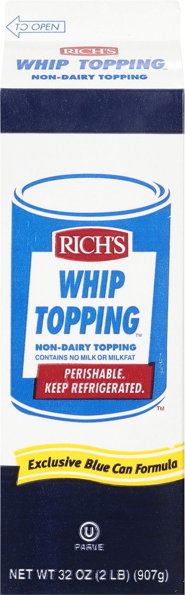 slide 2 of 9, Rich's Non-Dairy Whip Topping 32 oz, 32 oz