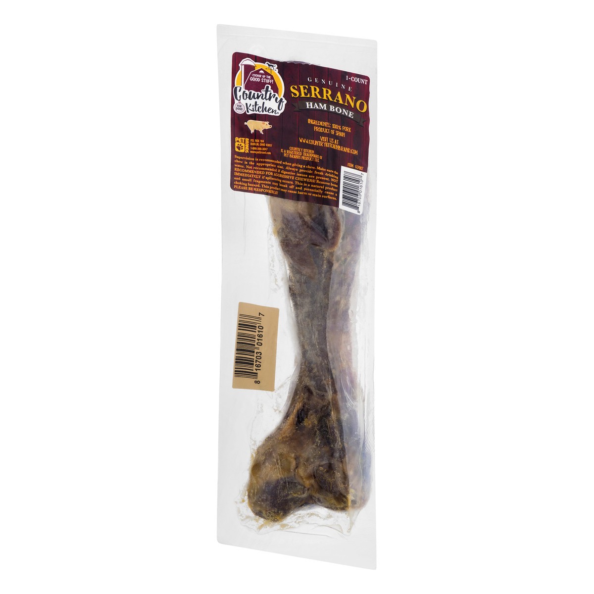 slide 5 of 11, Country Kitchen® serrano ham bone for dogs, 1 ct