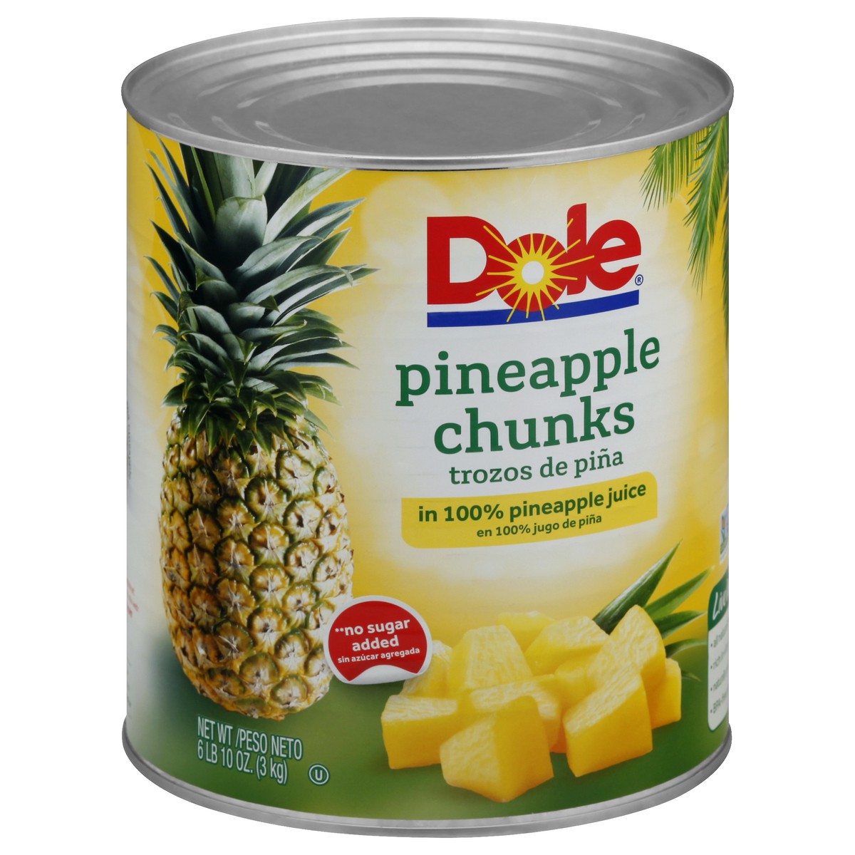 slide 8 of 10, Dole Pineapple Chunks in 100% Pineapple Juice 6.62 lb. Can, 6.62 lb