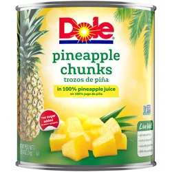 Dole Pineapple Chunks in 100% Pineapple Juice 6.62 lb. Can