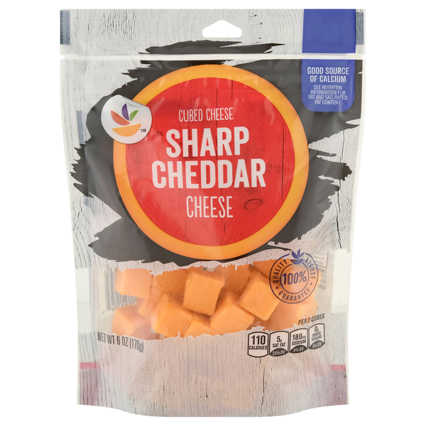 slide 1 of 1, Cubed Sharp Cheddar Cheese, 6 oz