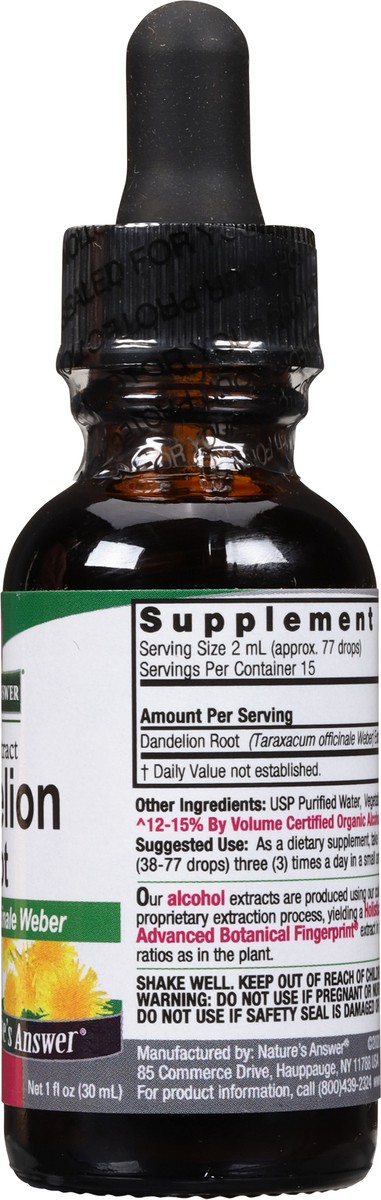 slide 8 of 9, Nature's Answer 2000 mg Fluid Extract Dandelion Root 1 fl oz, 1 fl oz