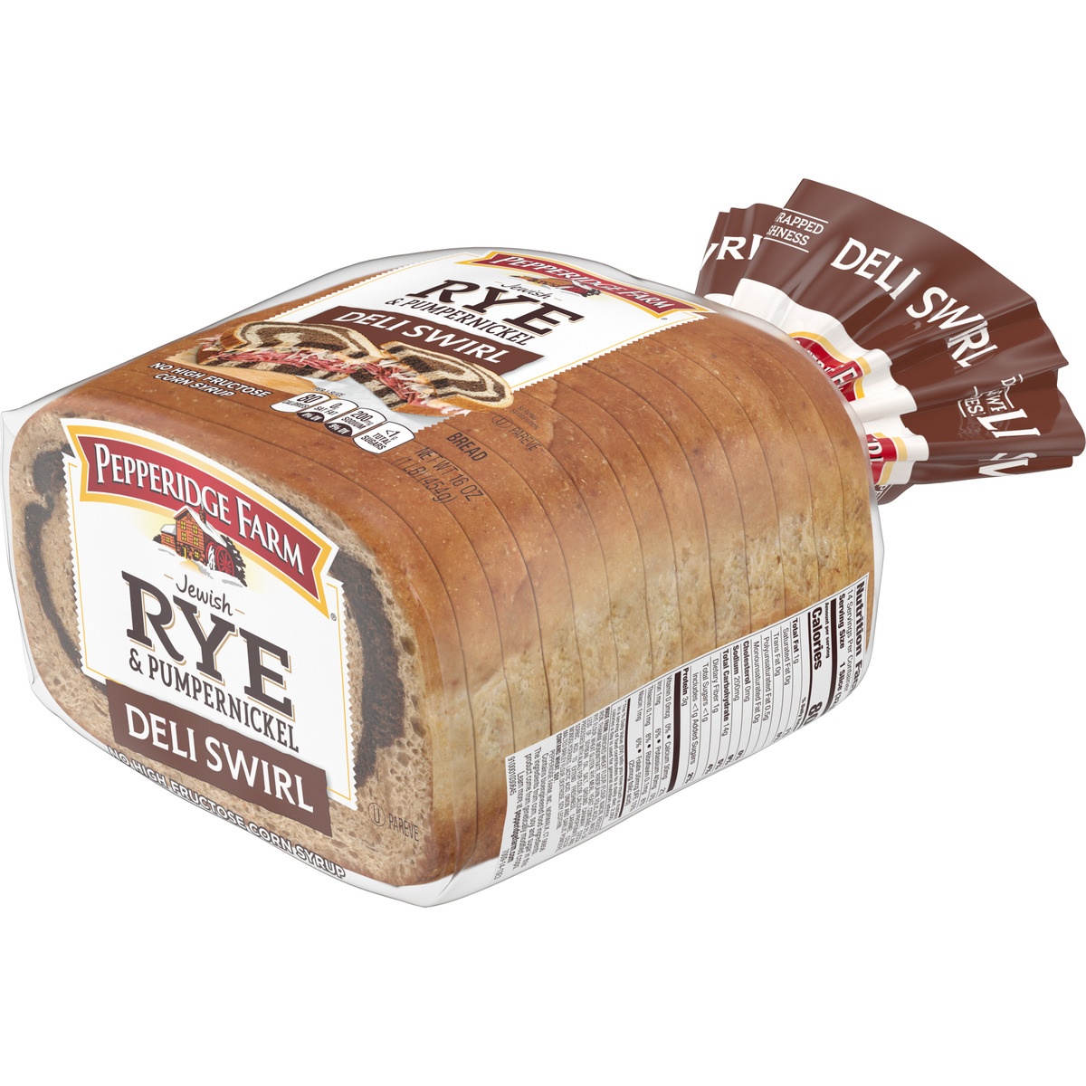 slide 3 of 11, Pepperidge Farm Rye & Pumpernickel Deli Swirl Bread, 16 oz