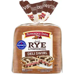 Pepperidge Farm Jewish Rye & Pumpernickel Deli Swirl Bread, 16 oz