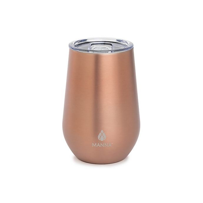 slide 1 of 1, Manna Insulated Tumbler with Lid - Rose Gold, 12 oz