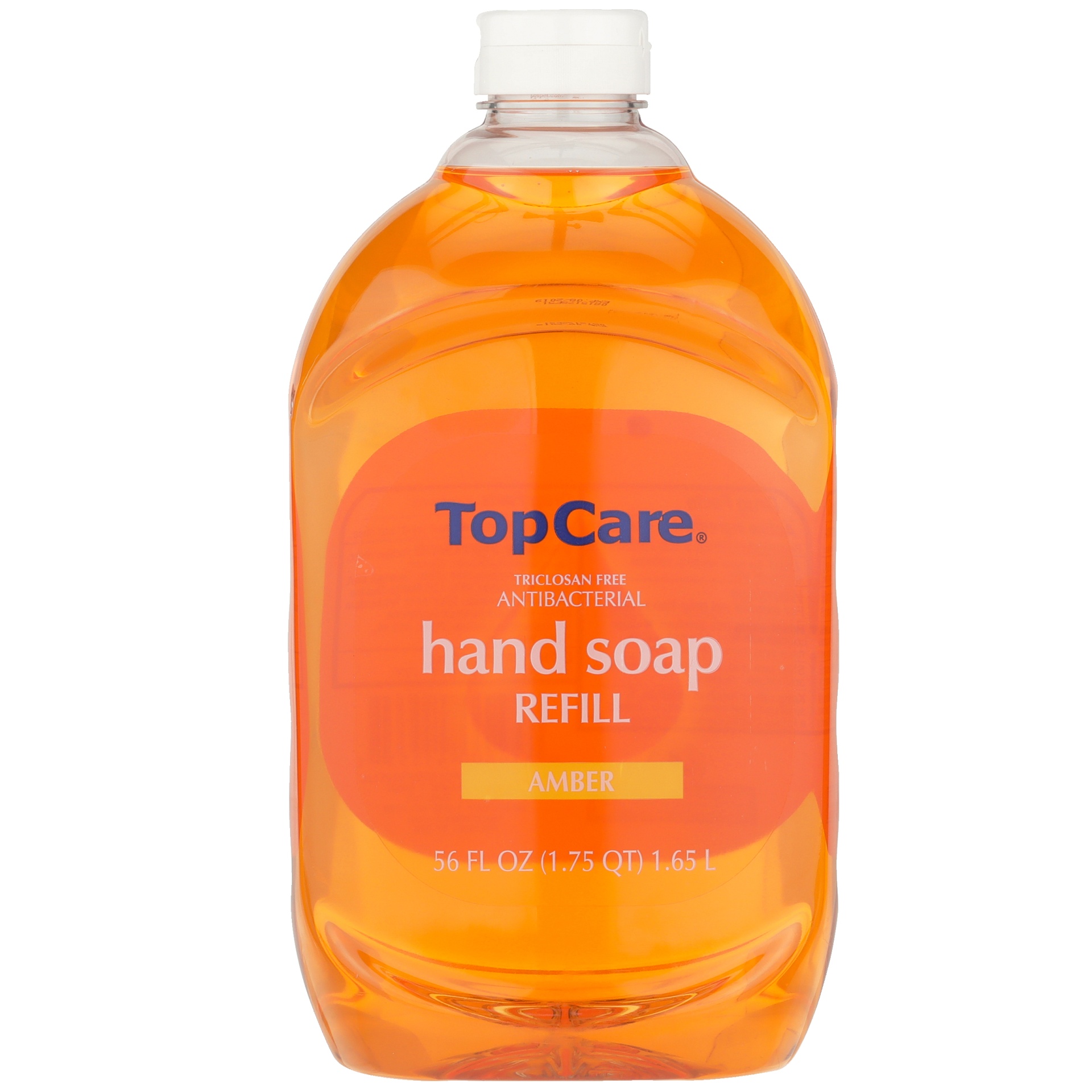 slide 1 of 1, TopCare Antibacterial Hand Soap Refill Amber, 56 fl oz