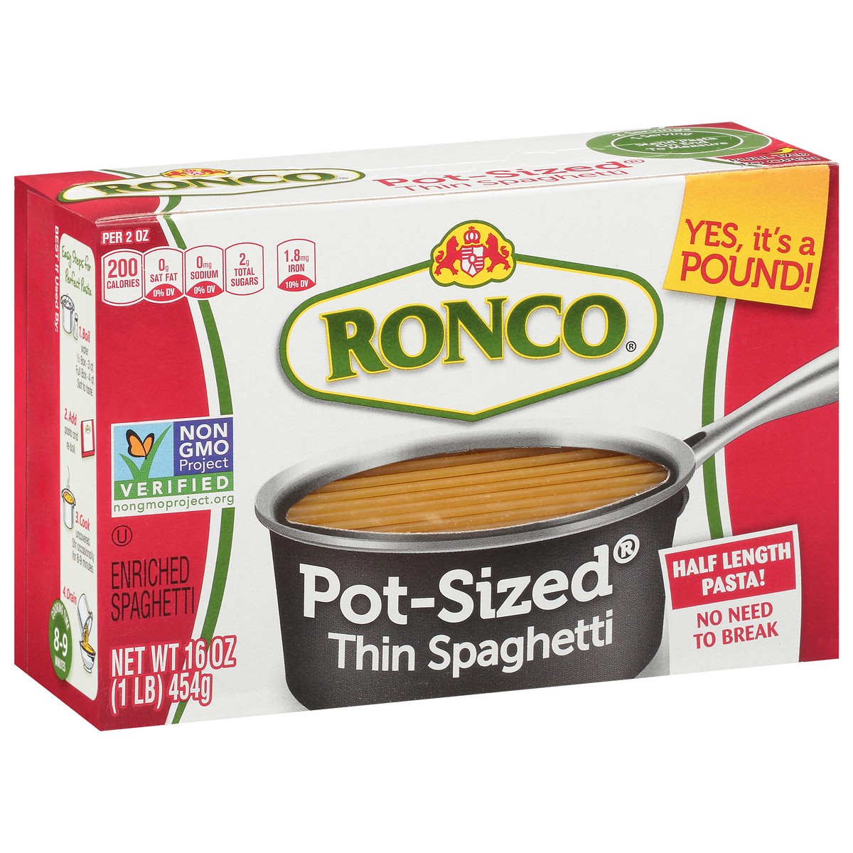 slide 3 of 14, Ronco Pot-Sized Spaghetti 16 oz, 16 oz