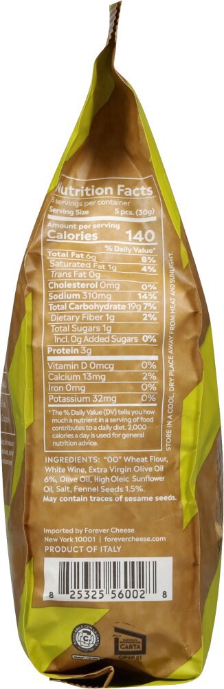 slide 2 of 5, Mitica Taralli con Fennel, 8.8 oz