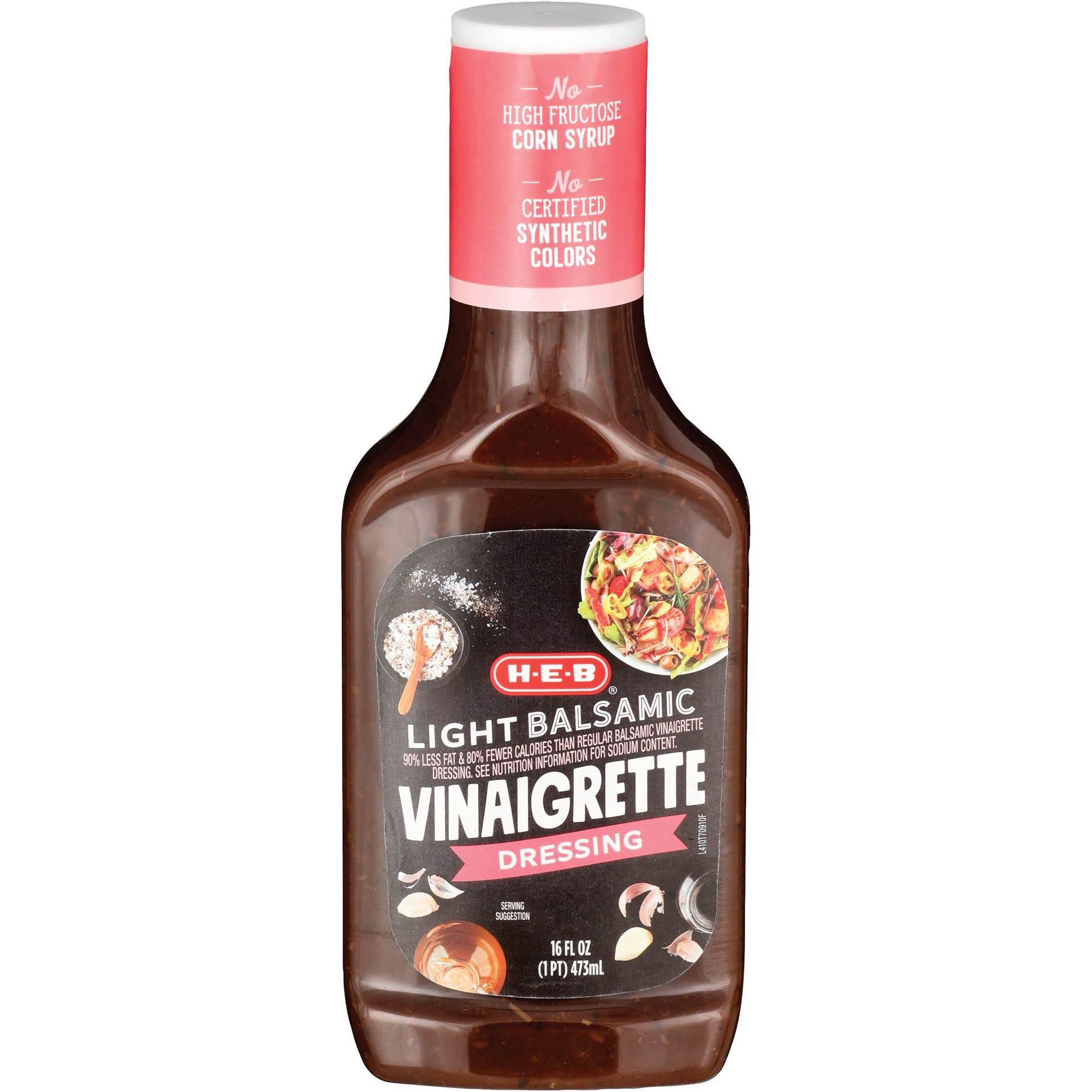 slide 1 of 1, H-E-B Light Balsamic Vinaigrette Dressing, 16 oz