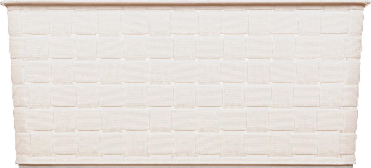 slide 3 of 9, Whitmor Rectangle Woven Storage Basket Ivory, 1 ct
