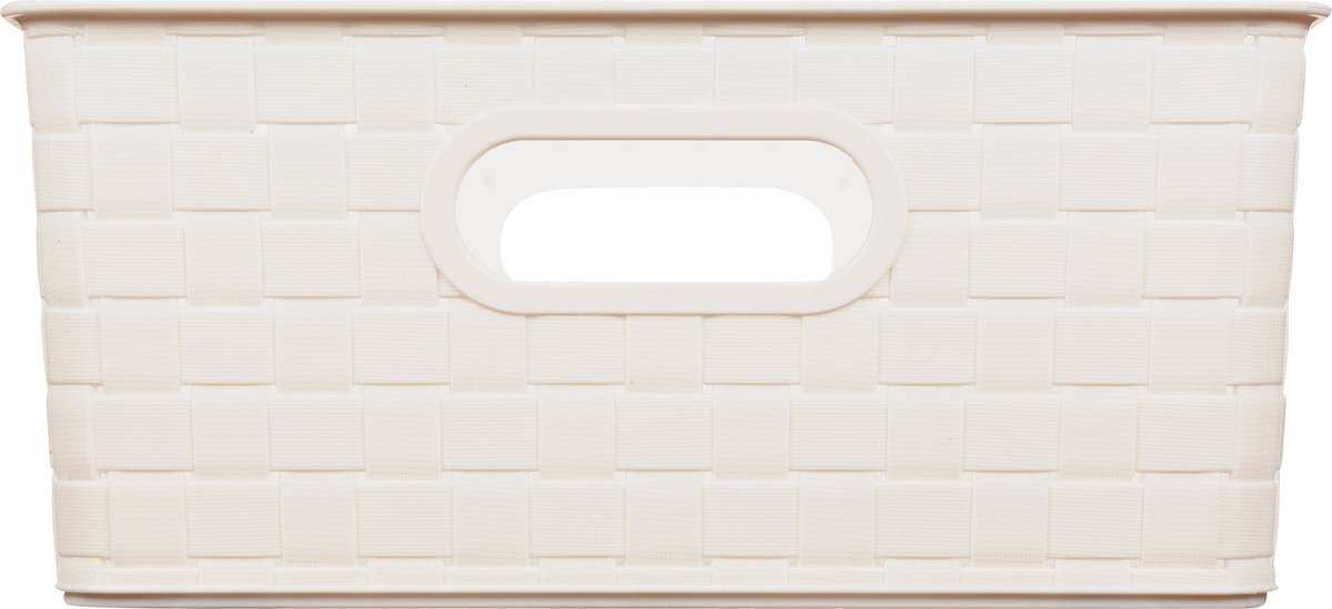 slide 8 of 9, Whitmor Rectangle Woven Storage Basket Ivory, 1 ct