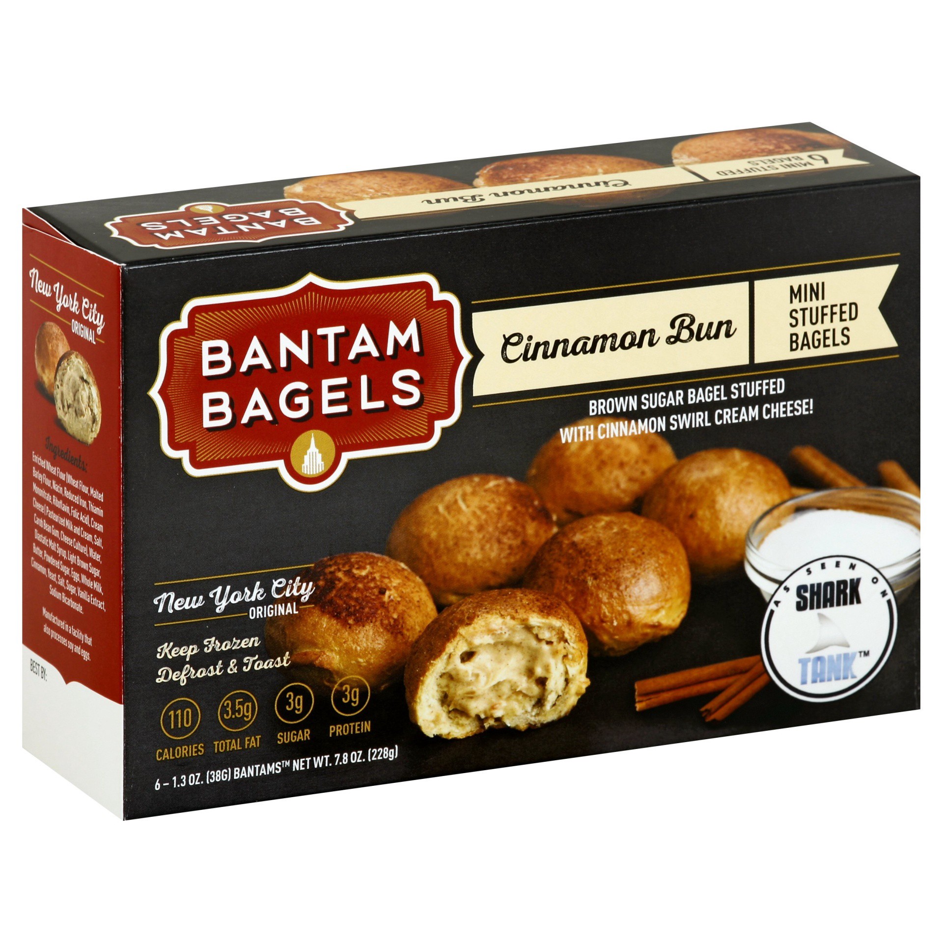 slide 1 of 12, Bantam Bagels Cinnamon Brown Sugar Mini Stuffed, 6 ct; 1.3 oz