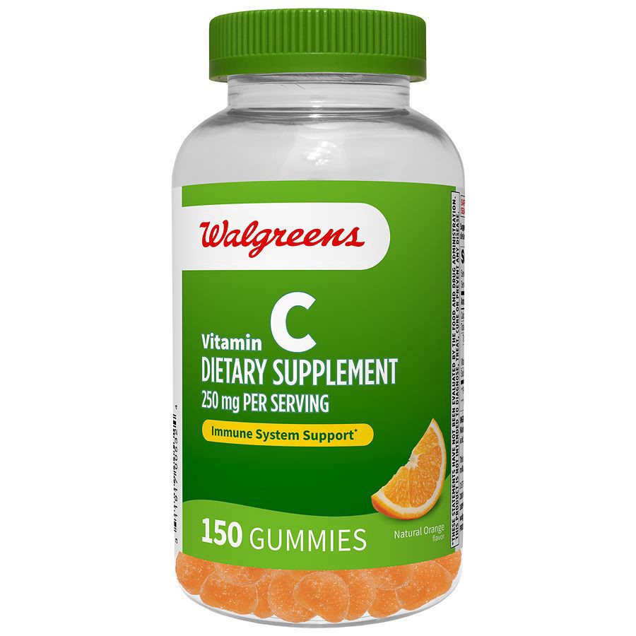 slide 1 of 5, Walgreens Vitamin C 250 mg Gummies Natural Orange, 150 ct