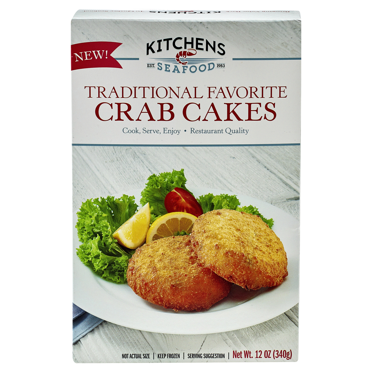 slide 1 of 1, Kitchen's Seafood Kitchen Crab Cakes, 12 Ounce, 12 oz