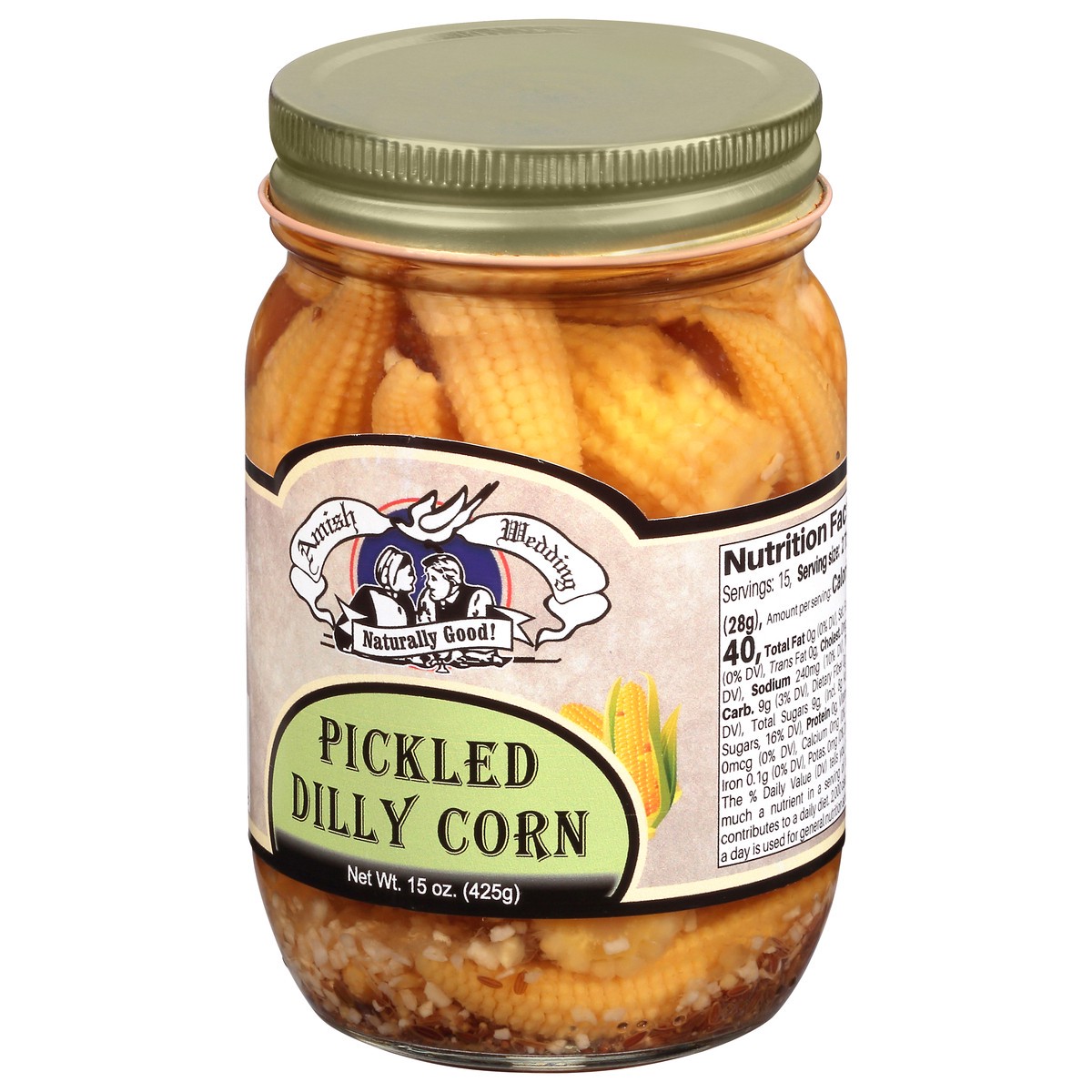 slide 3 of 14, Amish Wedding Pickled Dilly Corn 15 oz, 15 oz