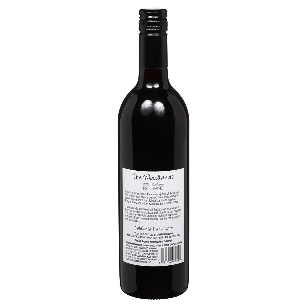 slide 2 of 5, VINIFERA The Woodlands Red Bend Wine, 750 ml