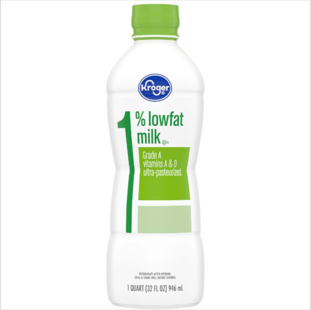 slide 1 of 5, Kroger 1% Lowfat Milk, 32 fl oz