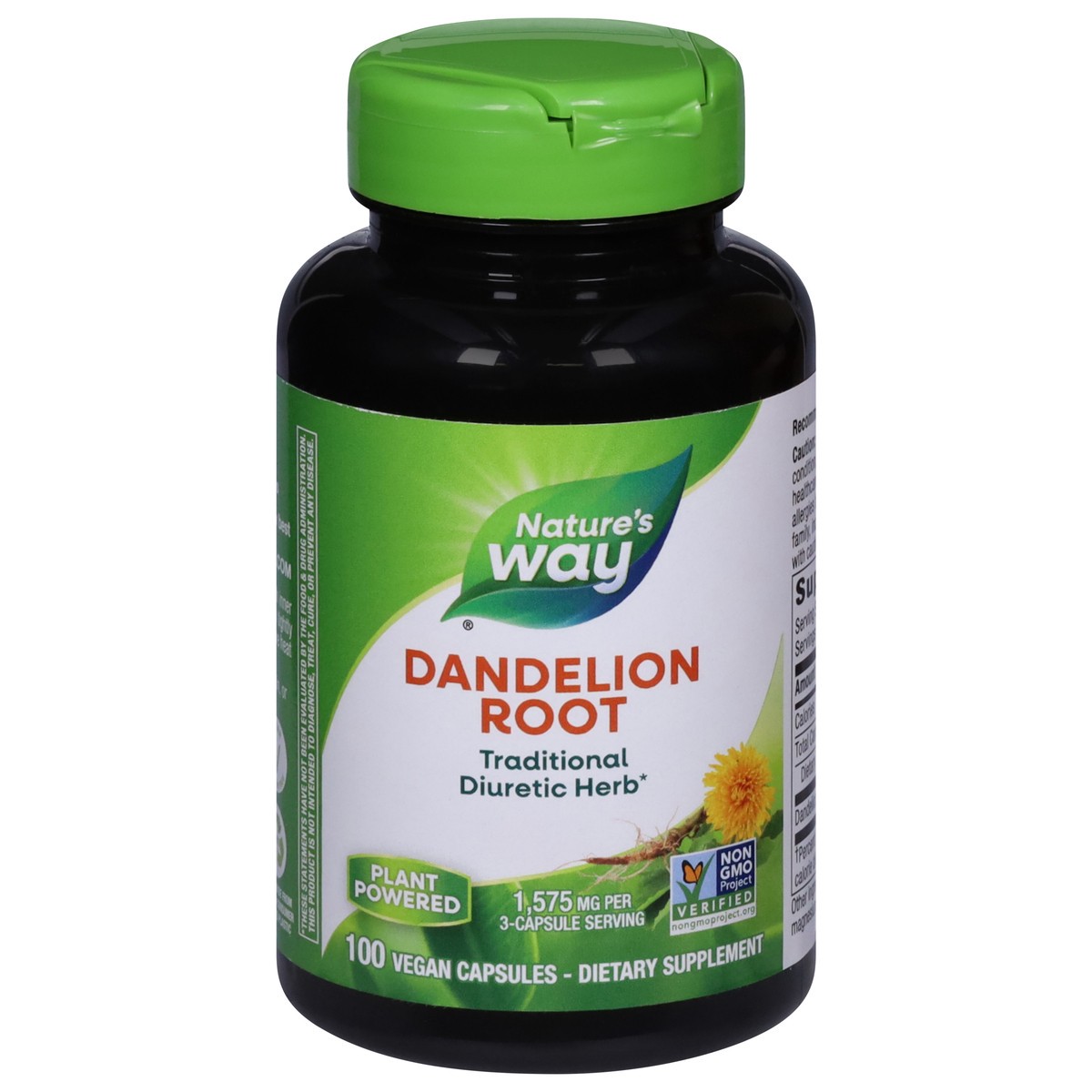 slide 1 of 4, Nature's Way 1,575 mg Dandelion Root 100 Vegan Capsules, 100 ct