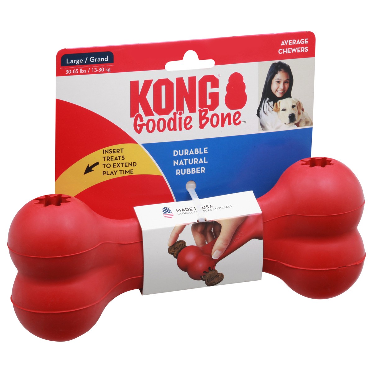 slide 6 of 9, KONG Large Goodie Bone Dog Toy 1 ea Card, 1 ct