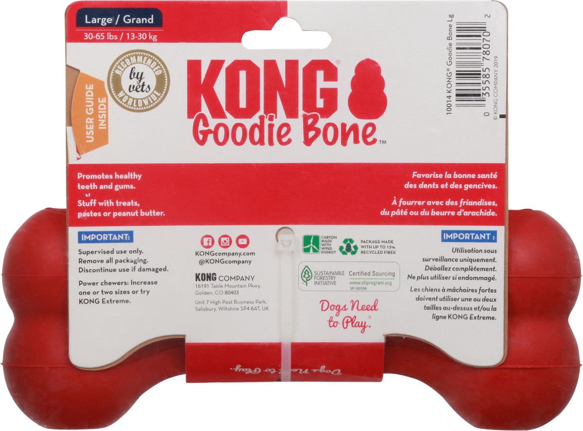 slide 7 of 9, KONG Large Goodie Bone Dog Toy 1 ea Card, 1 ct