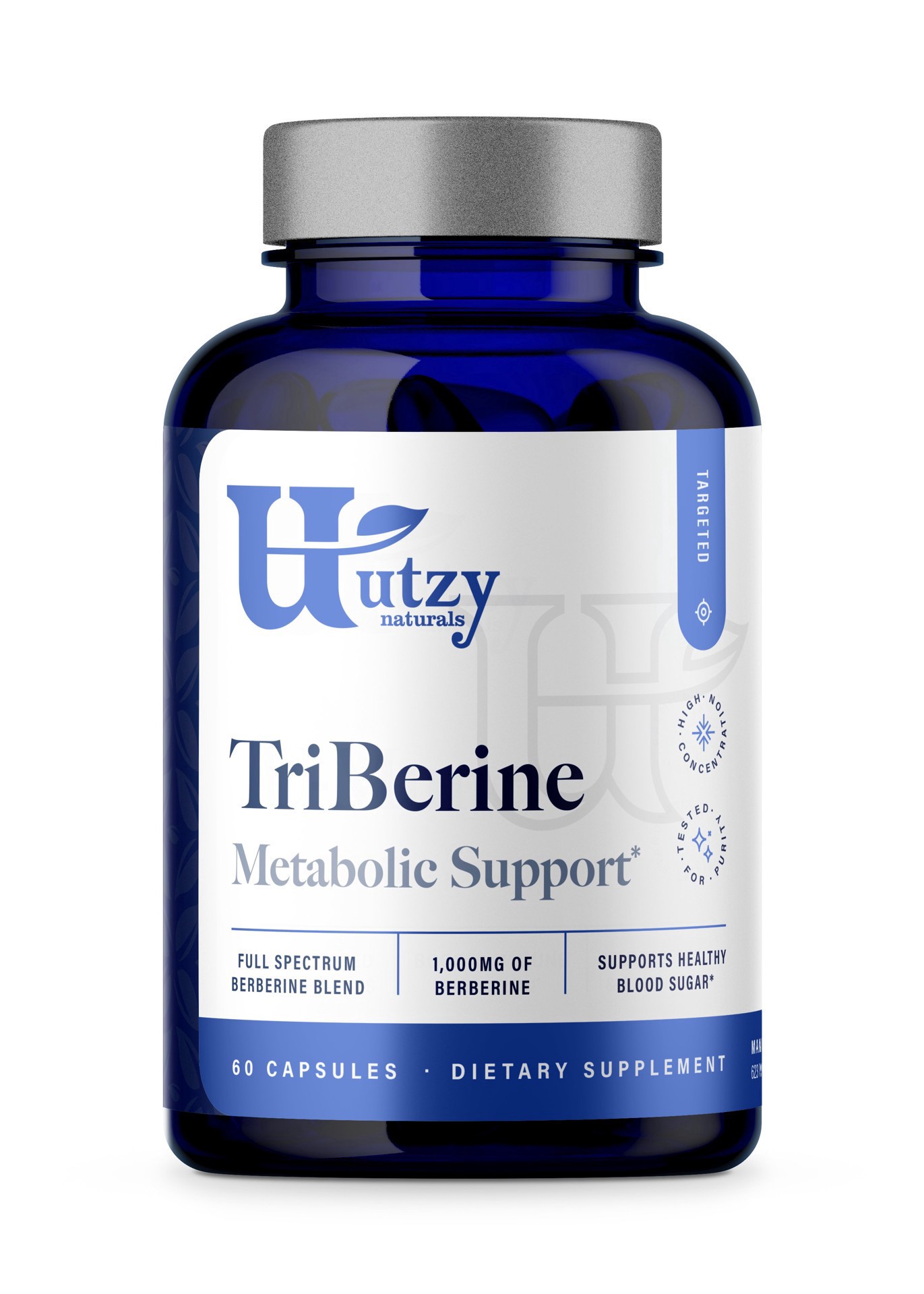 slide 1 of 1, Utzy Naturals TriBerine Metabolic Support Capsules, 60 ct