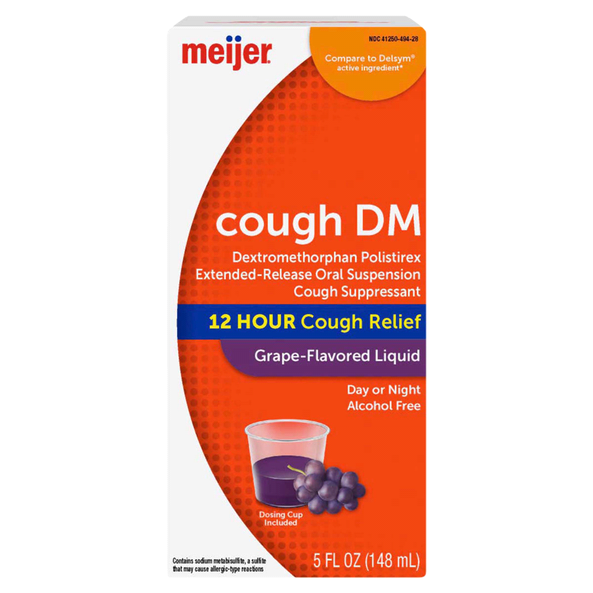 slide 1 of 6, Meijer Cough DM - Grape, 5 fl oz