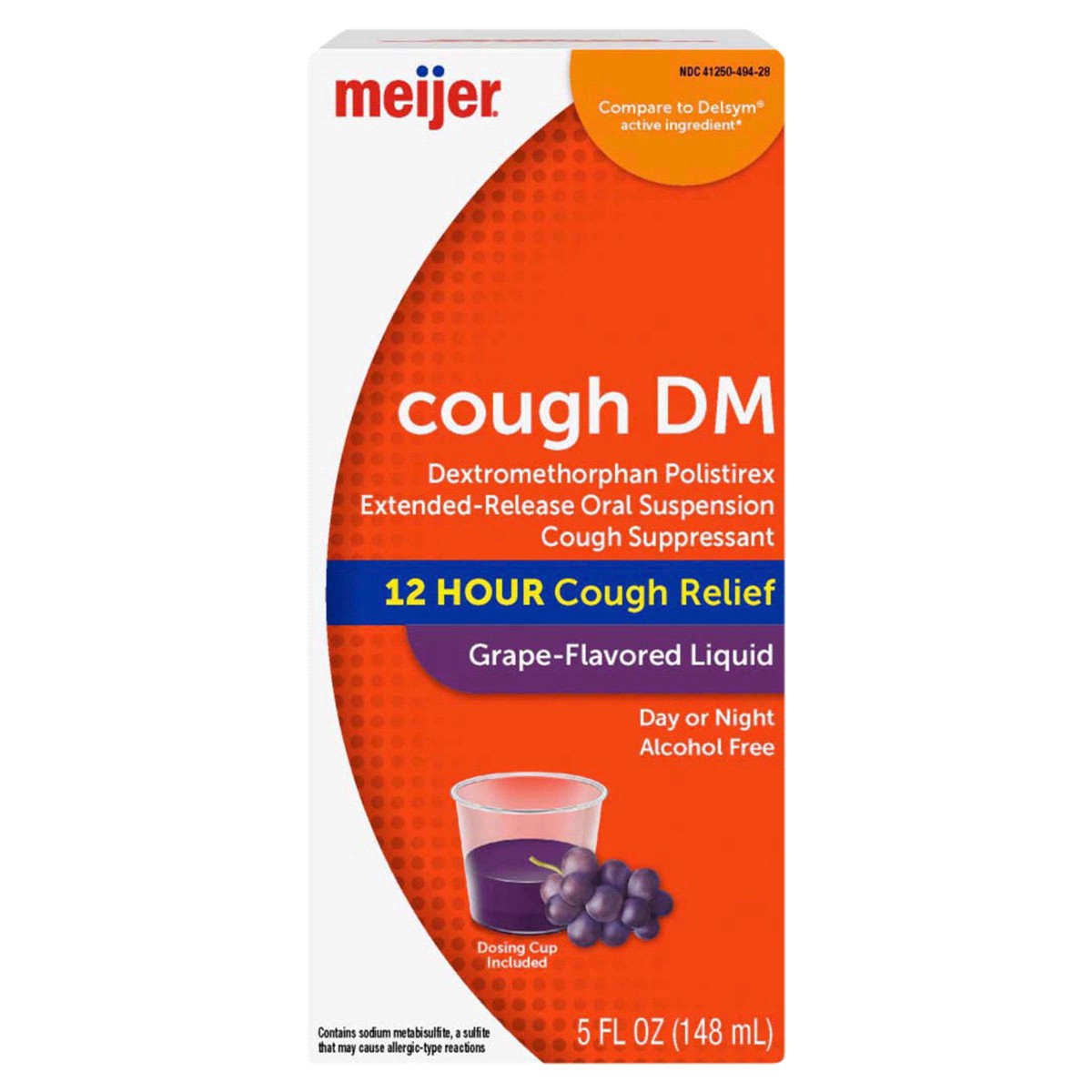 slide 1 of 29, Meijer Cough Suppressant DM, Grape Flavor, 5 oz