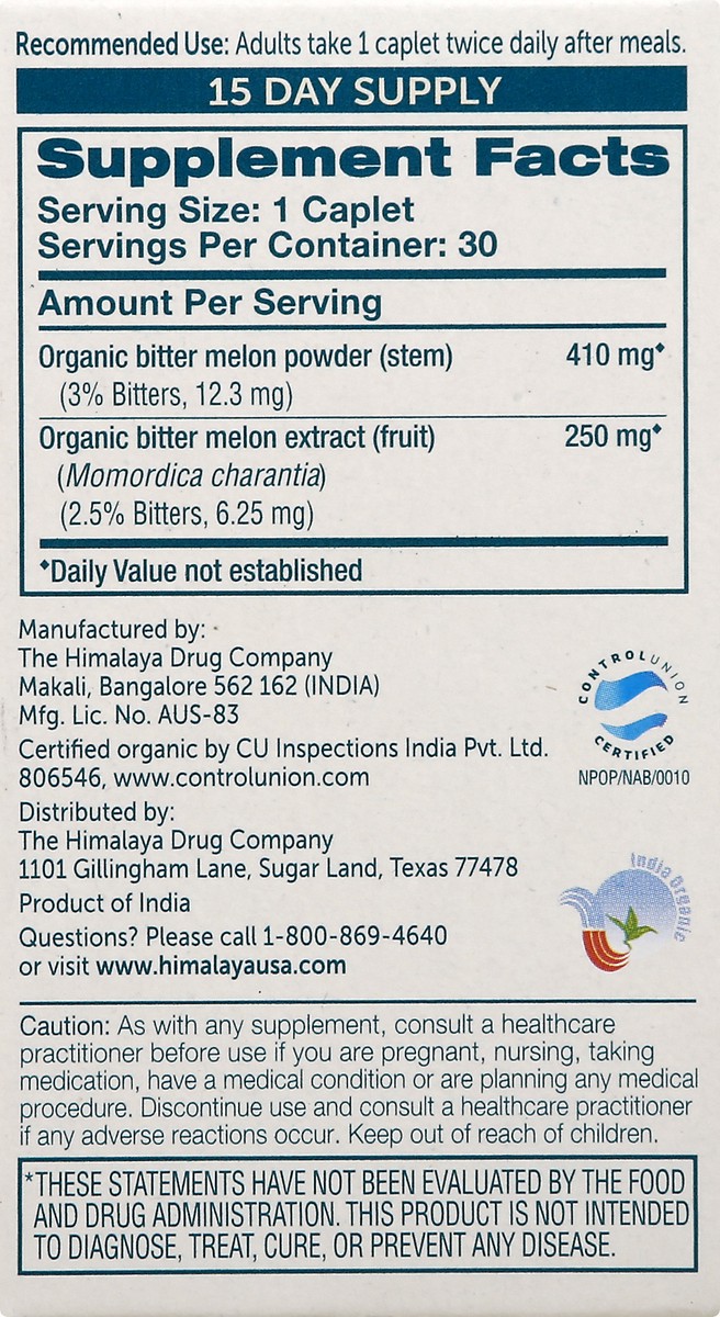 slide 10 of 13, Himalaya Bitter Melon 30 ea, 30 ct