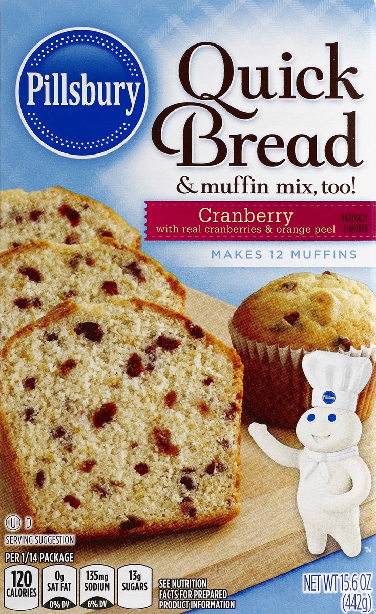 slide 5 of 6, Pillsbury Cranberry Bread & Muffin Mix, 15.6 oz