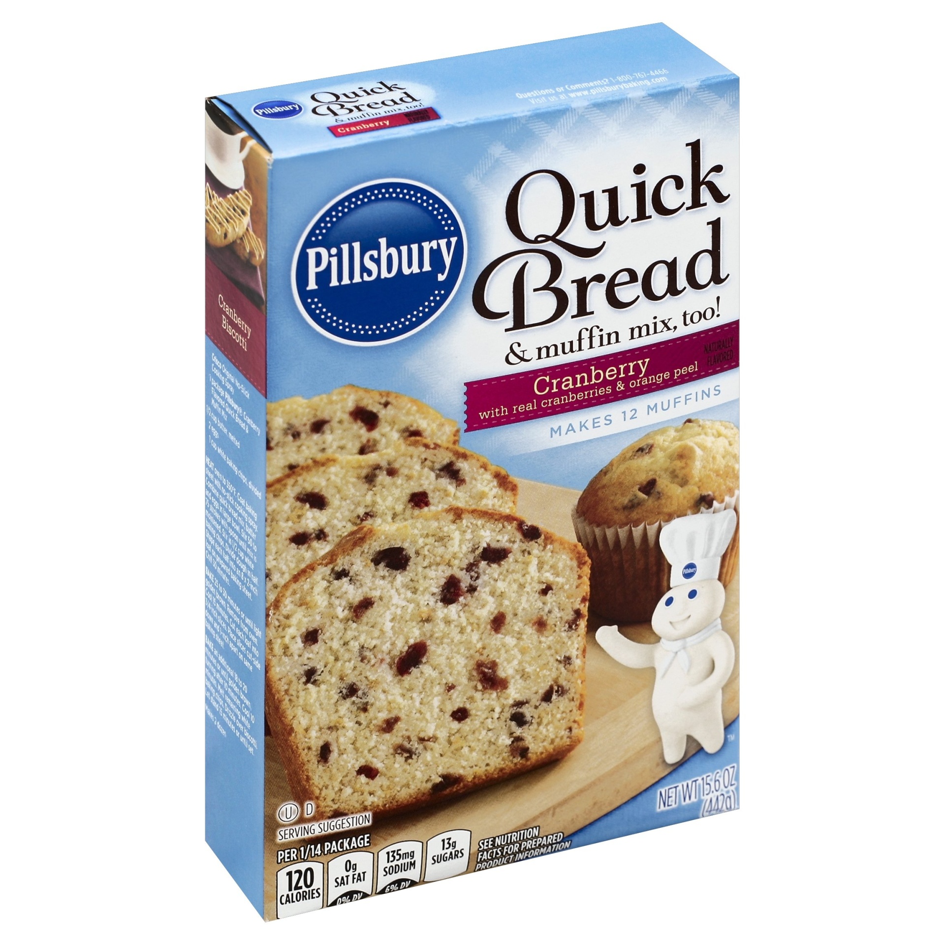 slide 1 of 6, Pillsbury Cranberry Bread & Muffin Mix, 15.6 oz