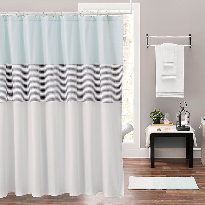 slide 1 of 2, Nora Shower Curtain - Grey/White, 54 in x 78 in