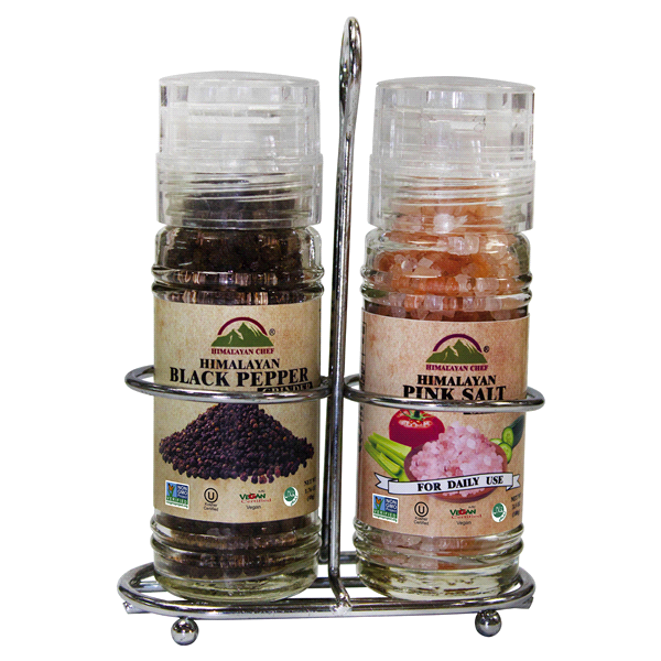 slide 1 of 1, Himalayan Pink Salt & Pepper Grinder Set, 5.3 oz