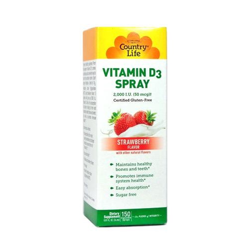 slide 1 of 1, Country Life Vitamin D3 Spray Strawberry, 0.97 oz