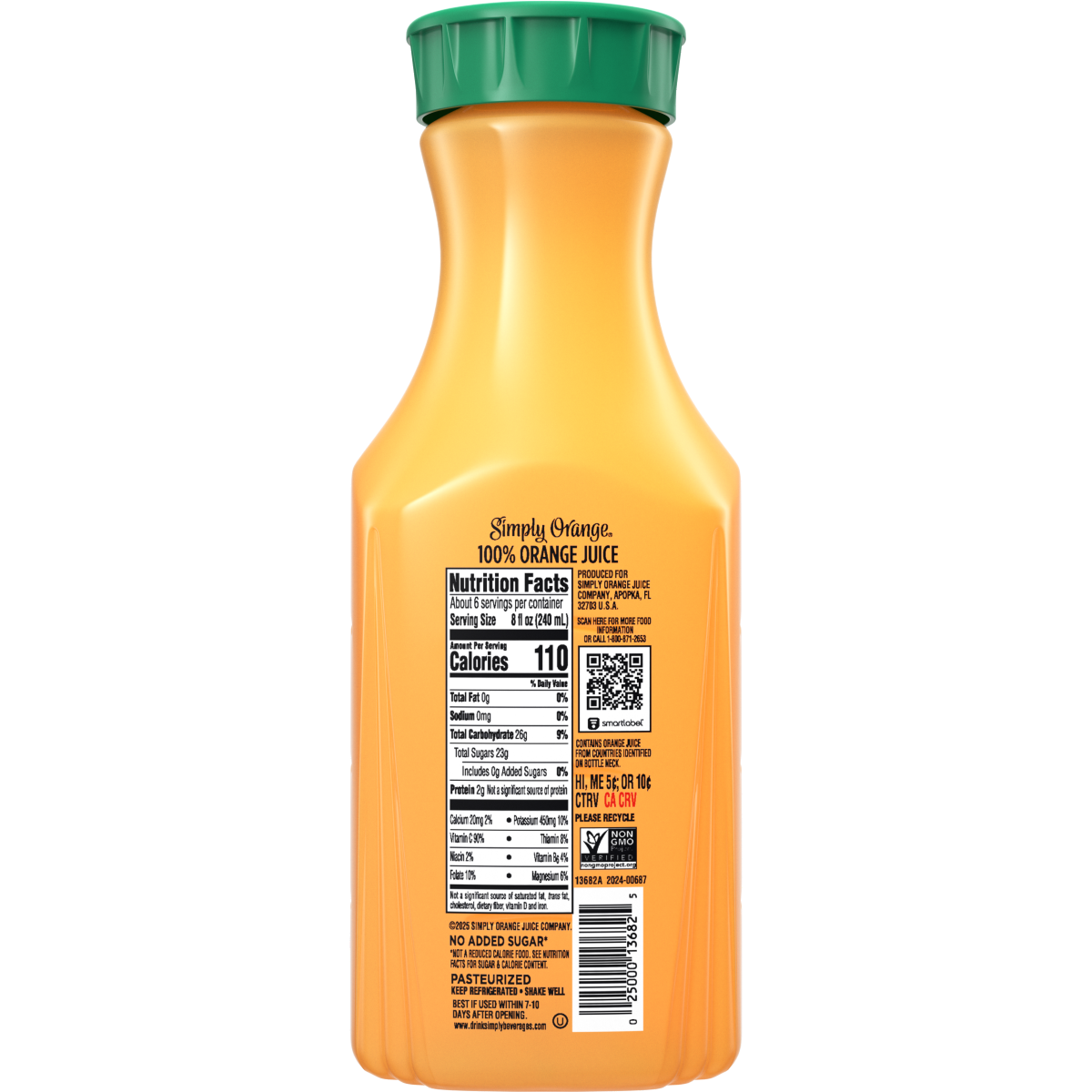 slide 2 of 2, Simply Orange High Pulp Juice Bottle, 46 fl oz, 46 fl oz