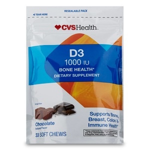 slide 1 of 1, CVS Health D3 1000iu Chocolate Soft Chews, 30 ct