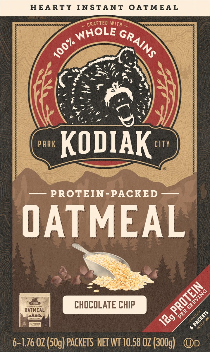 slide 11 of 14, Kodiak Cakes Oatmeal Packets, Chocolate Chip, 6 ct, 6 ct