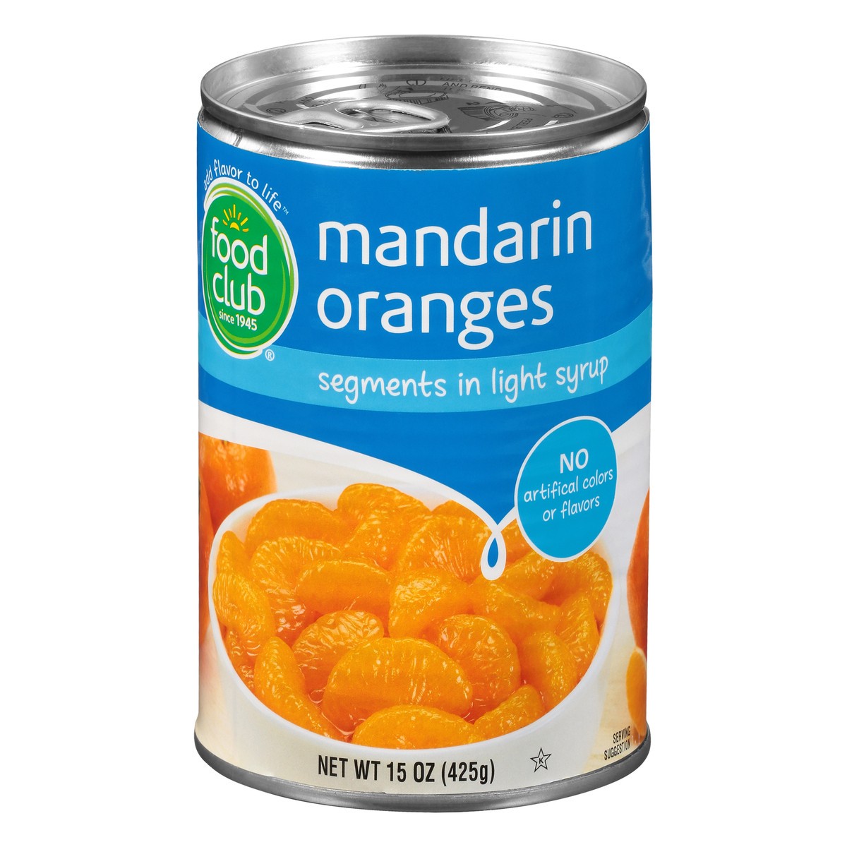 slide 1 of 10, Food Club Mandarin Oranges Segments In Light Syrup, 15 oz