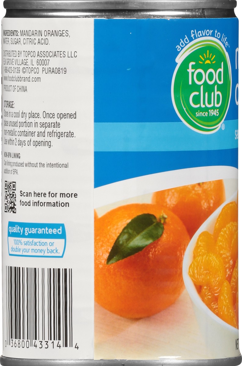 slide 7 of 10, Food Club Mandarin Oranges Segments In Light Syrup, 15 oz