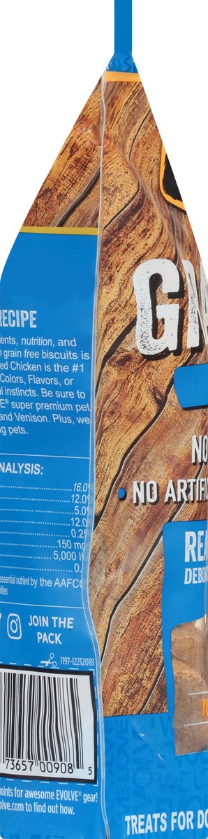 slide 4 of 9, Evolve Grain-Free Oven-Baked Deboned Chicken Sweet Potato & Blueberry Recipe Dog Biscuits 12 oz, 12 oz