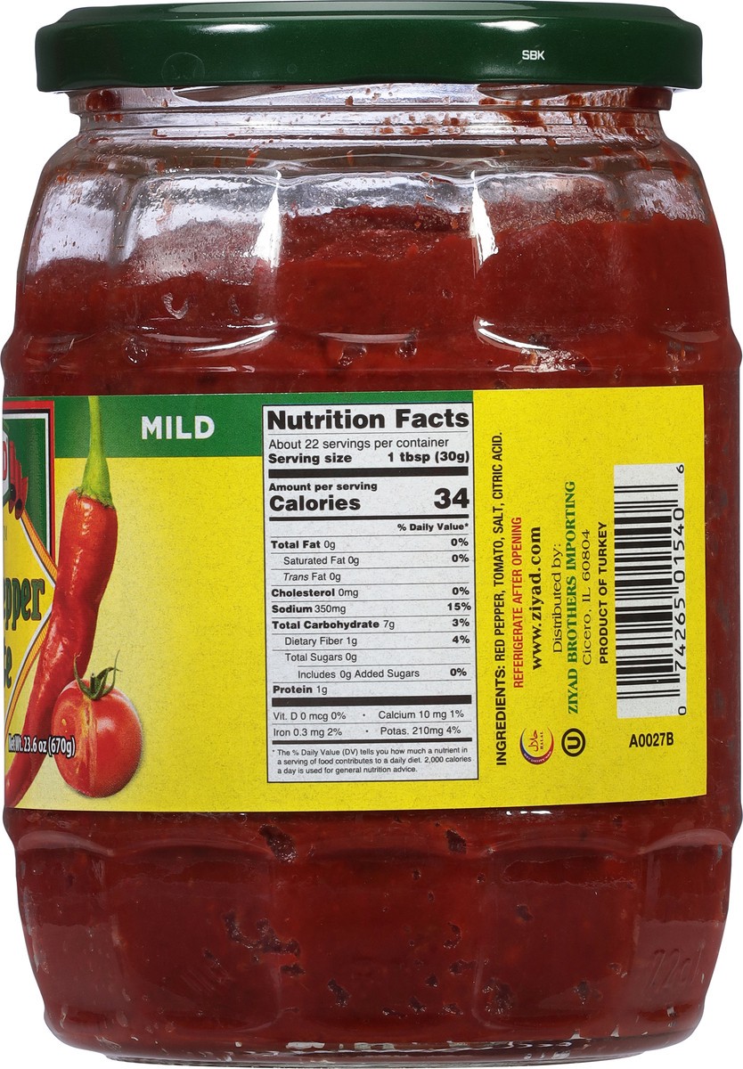 slide 7 of 14, Ziyad Mild Premium Pepper Paste 23.6 oz, 23.6 oz