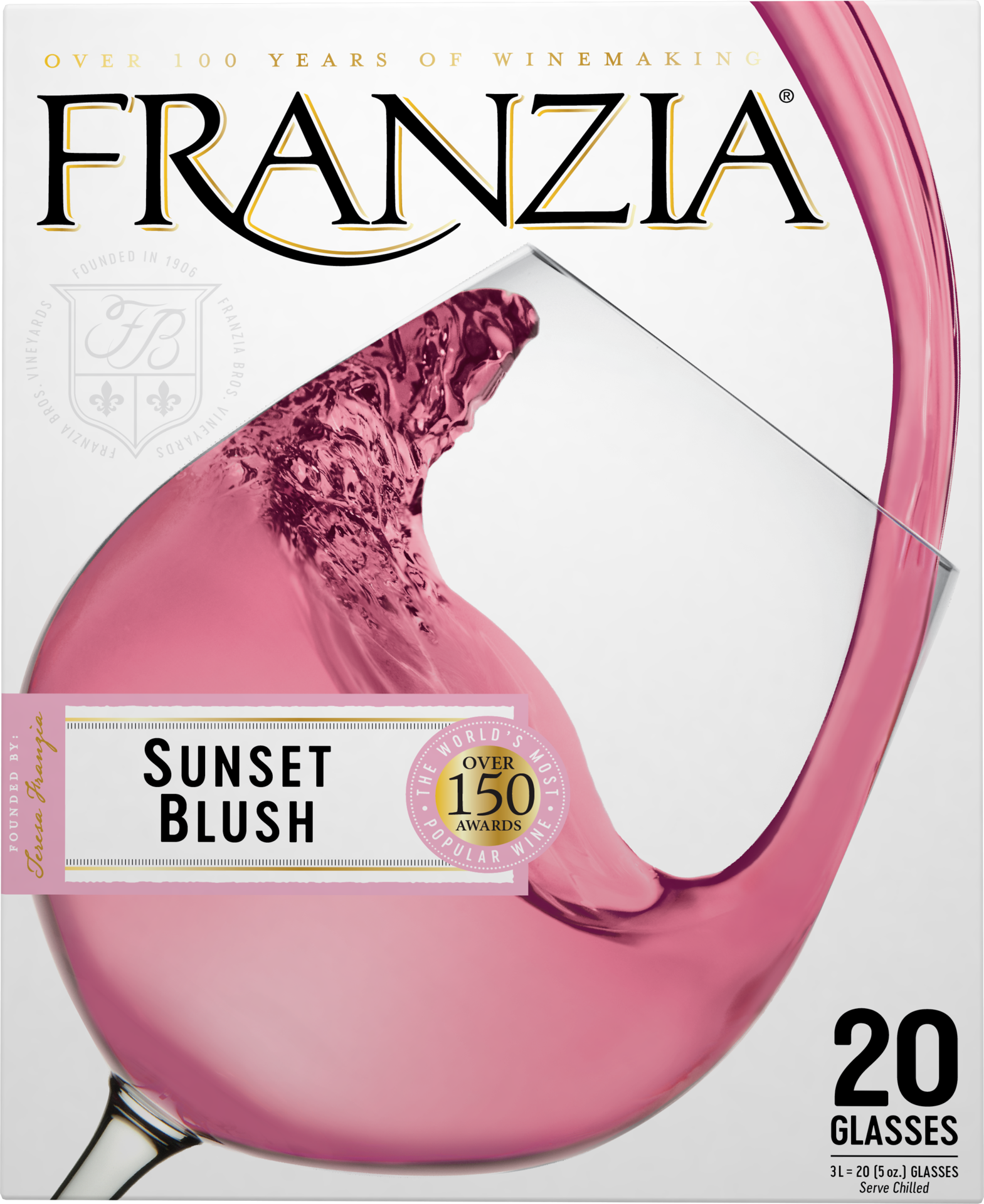slide 2 of 4, Franzia Sunset Blush Pink Wine, 3 liter