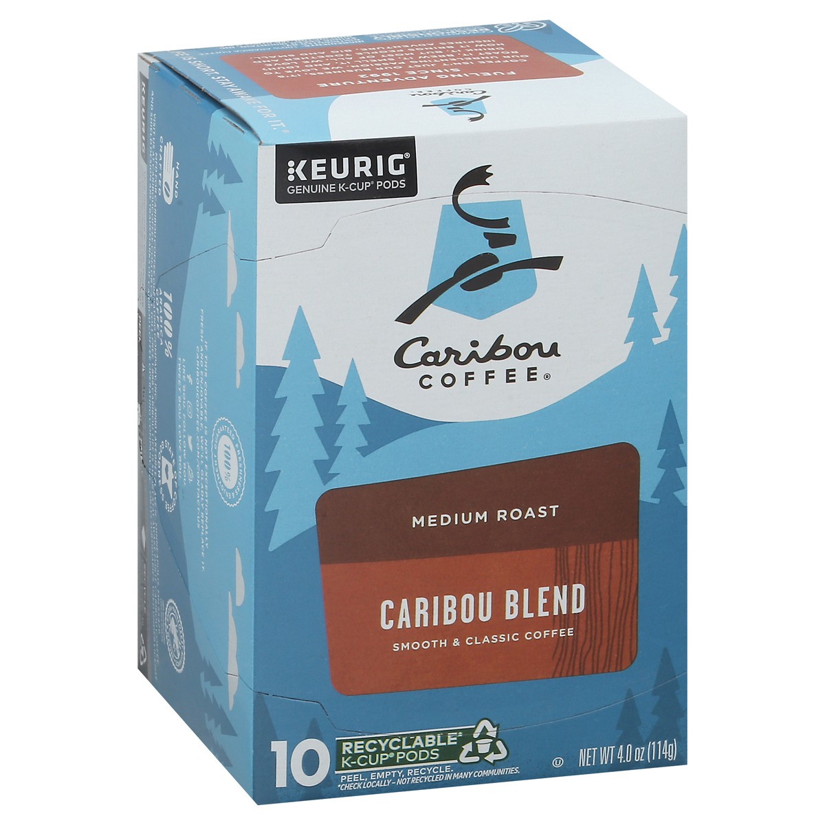 slide 6 of 14, Caribou Coffee K-Cup Pods Medium Roast Smooth & Classic Caribou Blend Coffee - 10 ct, 10 ct